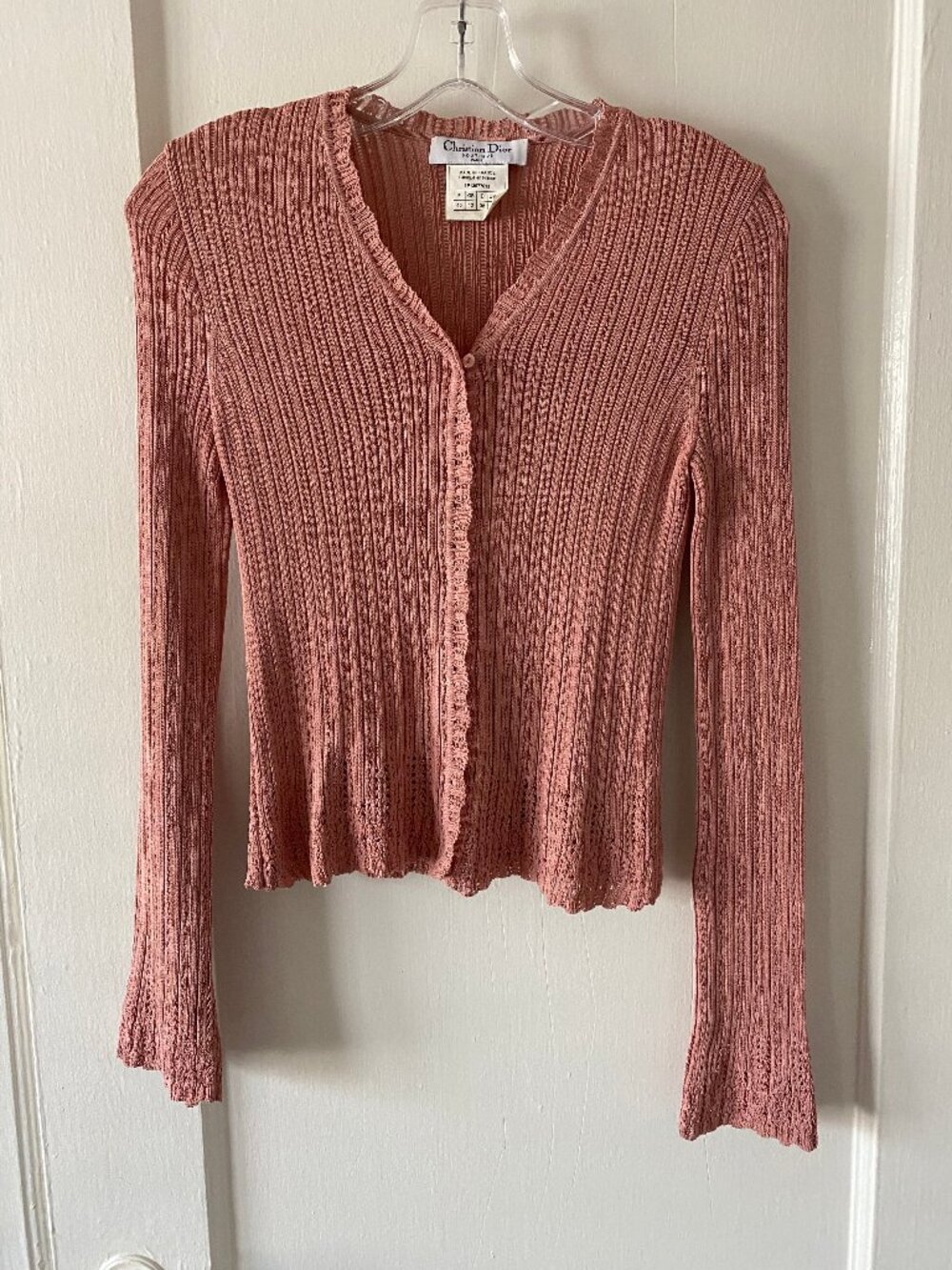 Gorgeous Christian Dior Fine Gauge Knit Cardigan
